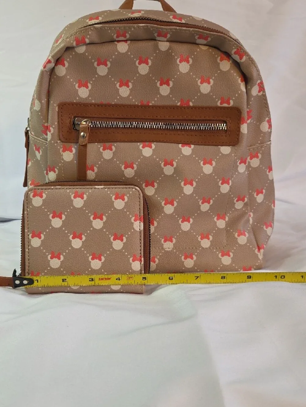 Disney Beige Patterned Mini Backpack and Wallet Set